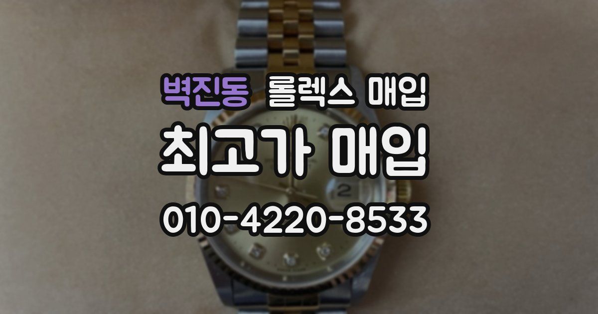 벽진동 롤렉스 매입