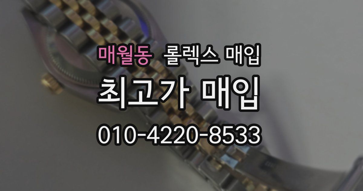 매월동 롤렉스 매입
