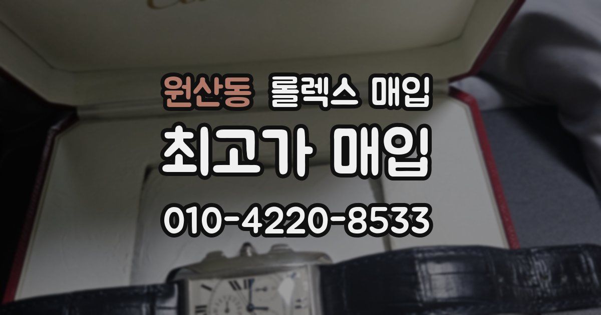 원산동 롤렉스 매입