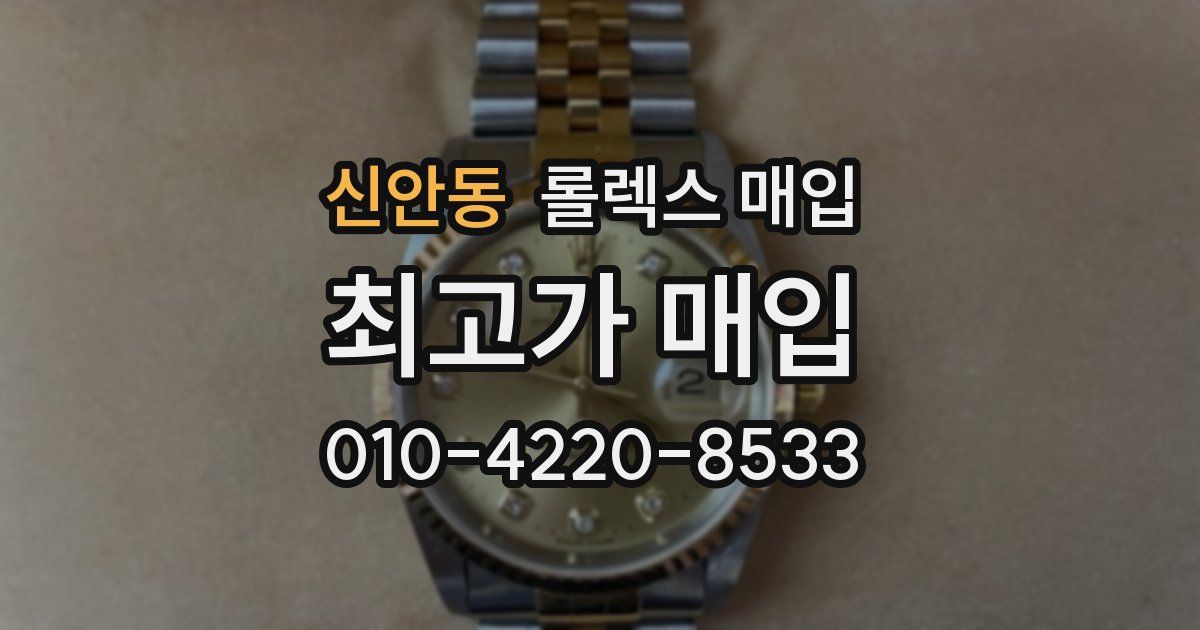 신안동 롤렉스 매입