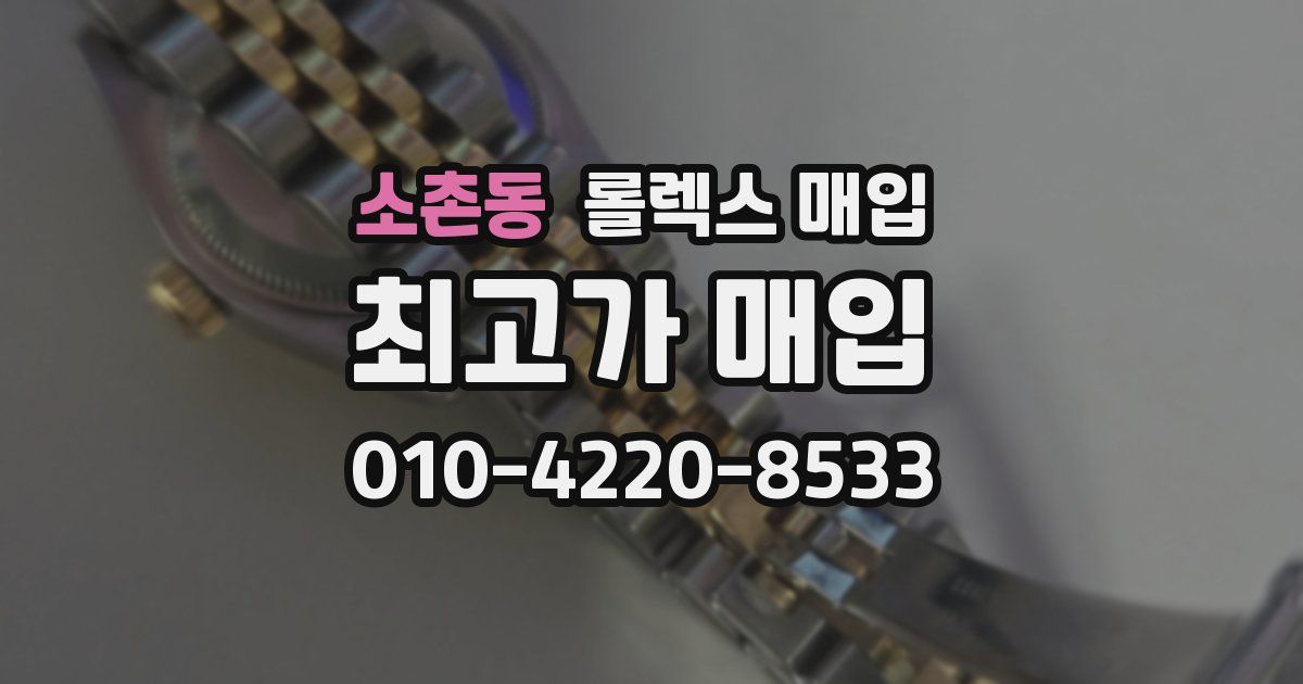 소촌동 롤렉스 매입