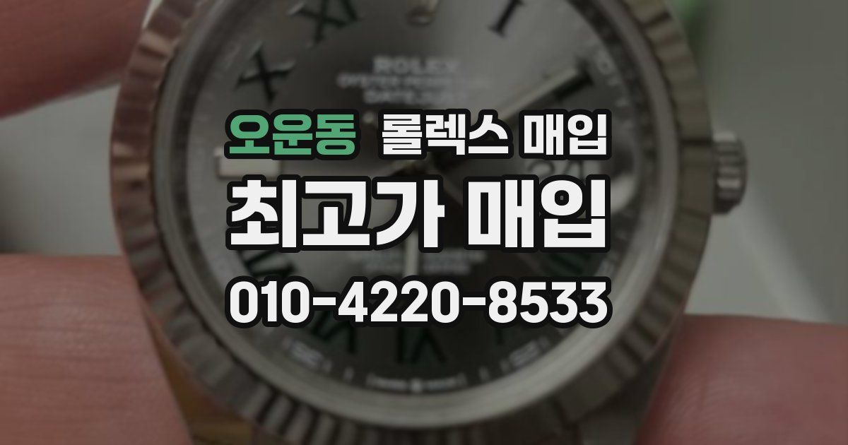 오운동 롤렉스 매입