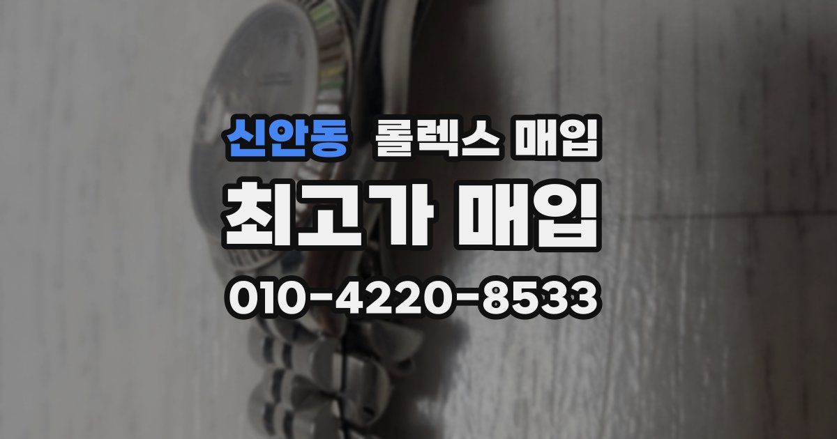 신안동 롤렉스 매입