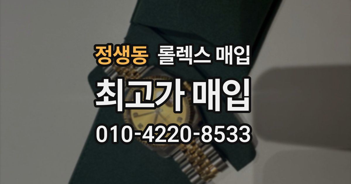 정생동 롤렉스 매입