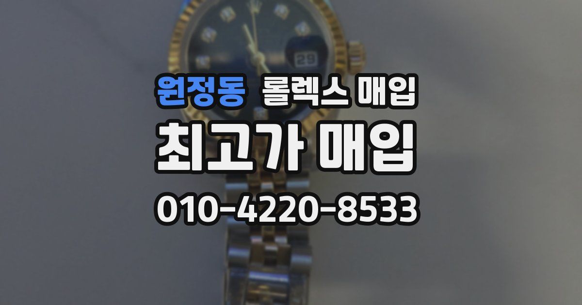 원정동 롤렉스 매입