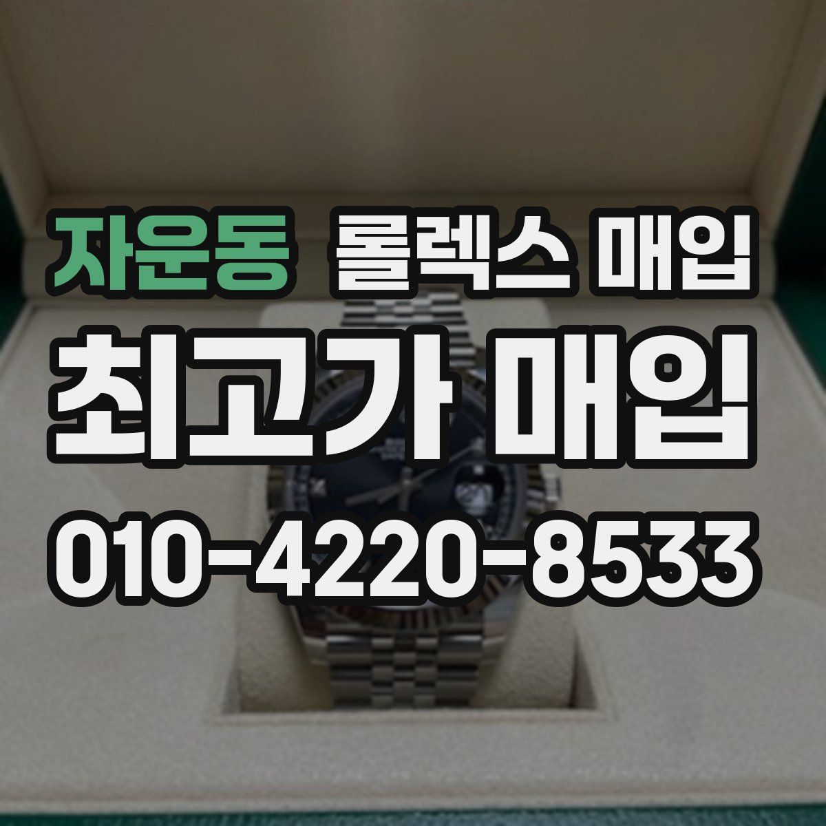 자운동 롤렉스 매입