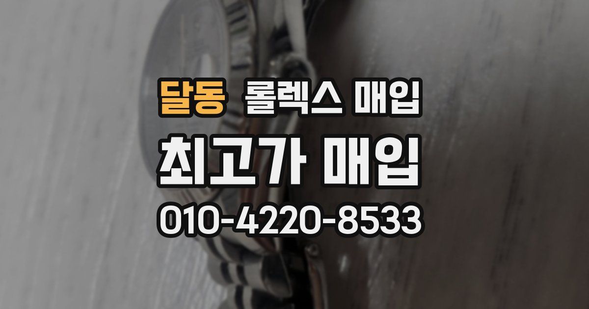 달동 롤렉스 매입