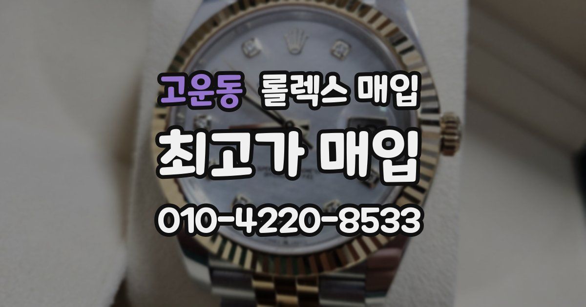 고운동 롤렉스 매입