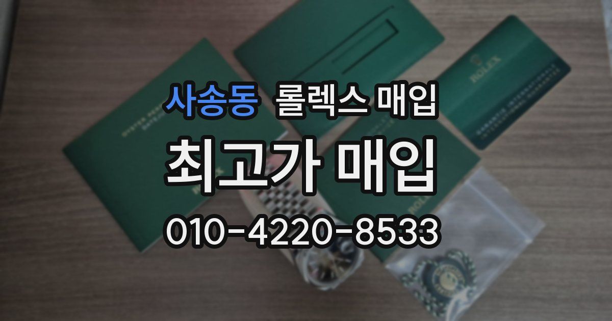 사송동 롤렉스 매입