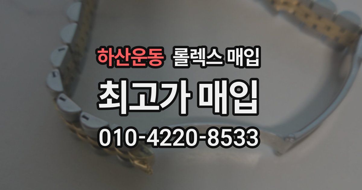 하산운동 롤렉스 매입