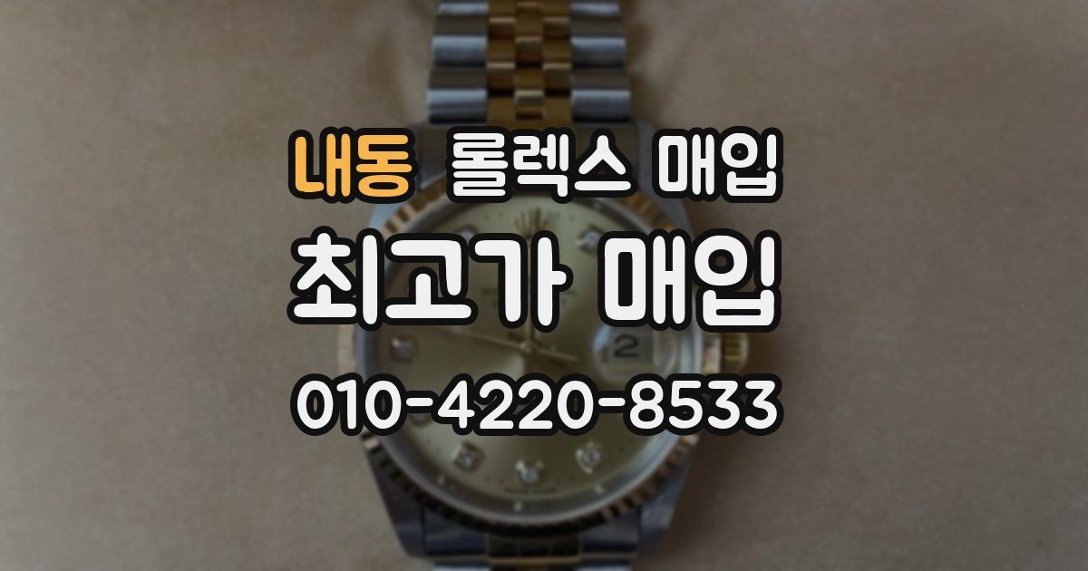 내동 롤렉스 매입