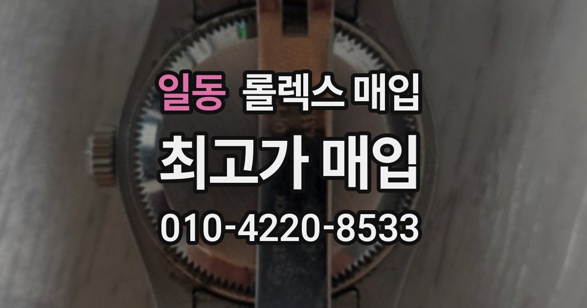 일동 롤렉스 매입