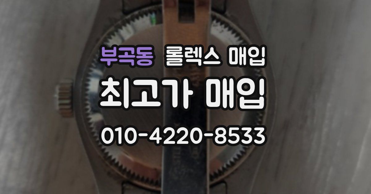 부곡동 롤렉스 매입