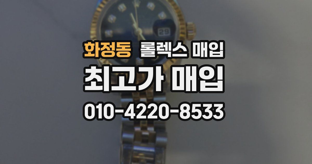 화정동 롤렉스 매입