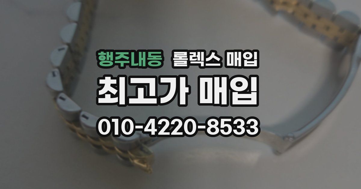 행주내동 롤렉스 매입
