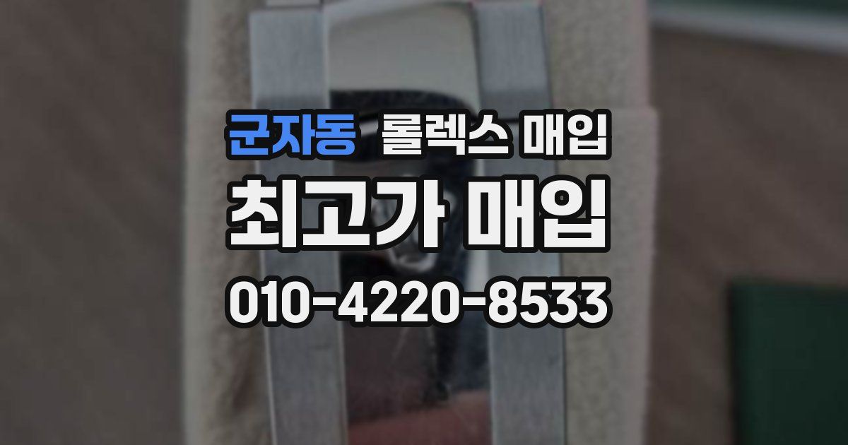 군자동 롤렉스 매입