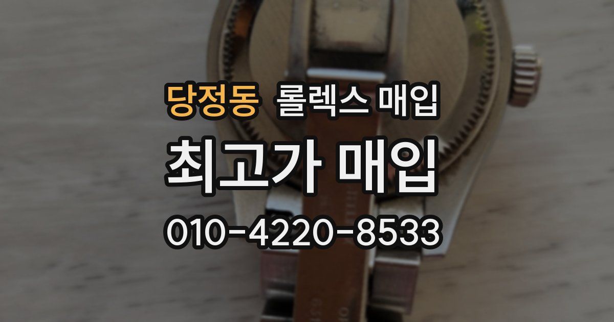 당정동 롤렉스 매입