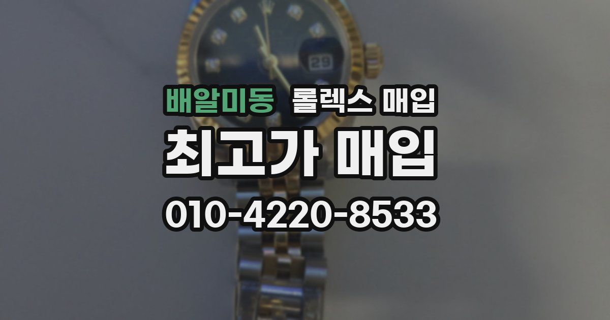 배알미동 롤렉스 매입