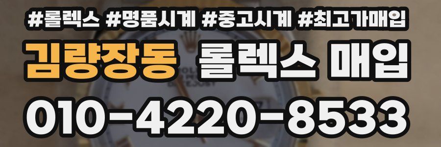 김량장동 롤렉스 매입