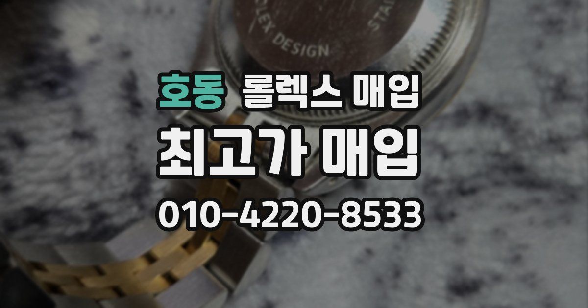 호동 롤렉스 매입
