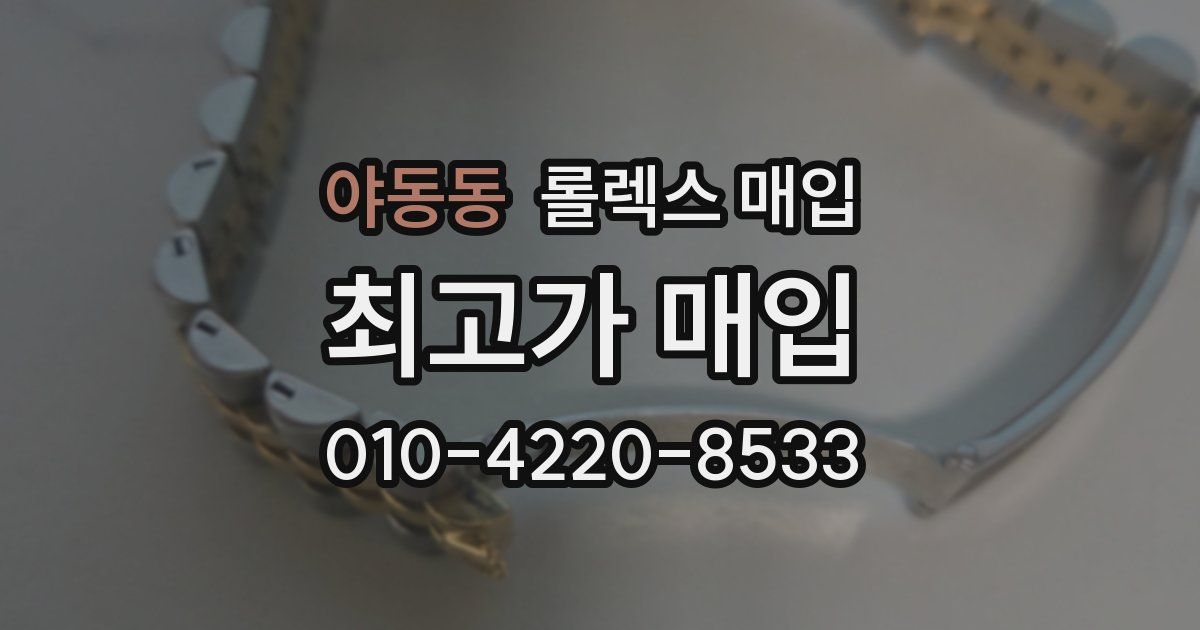 야동동 롤렉스 매입