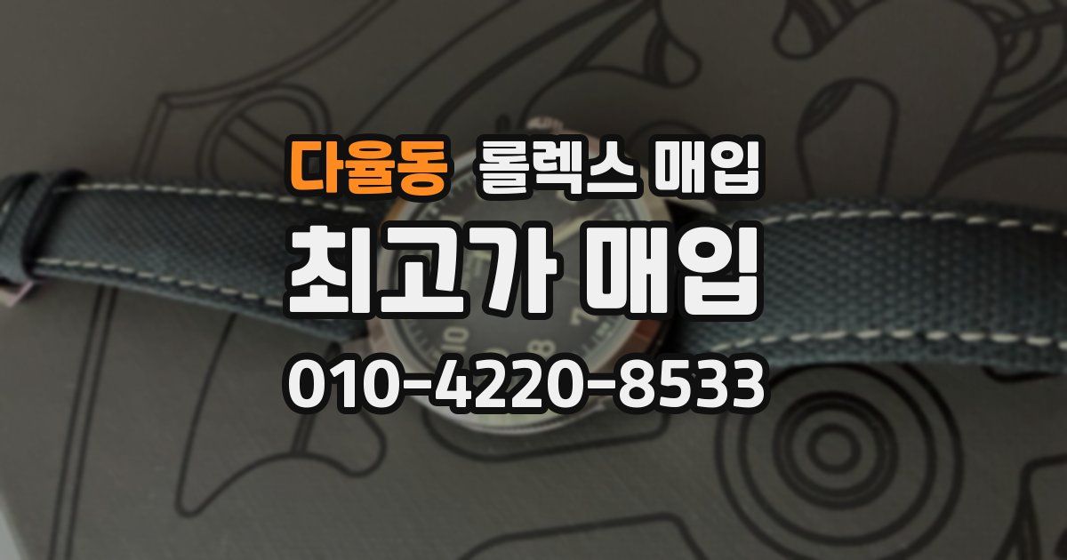 다율동 롤렉스 매입