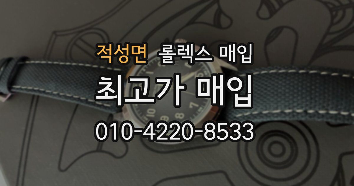 적성면 롤렉스 매입