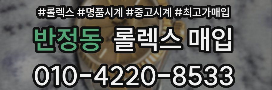 반정동 롤렉스 매입