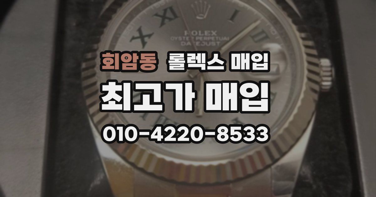 회암동 롤렉스 매입