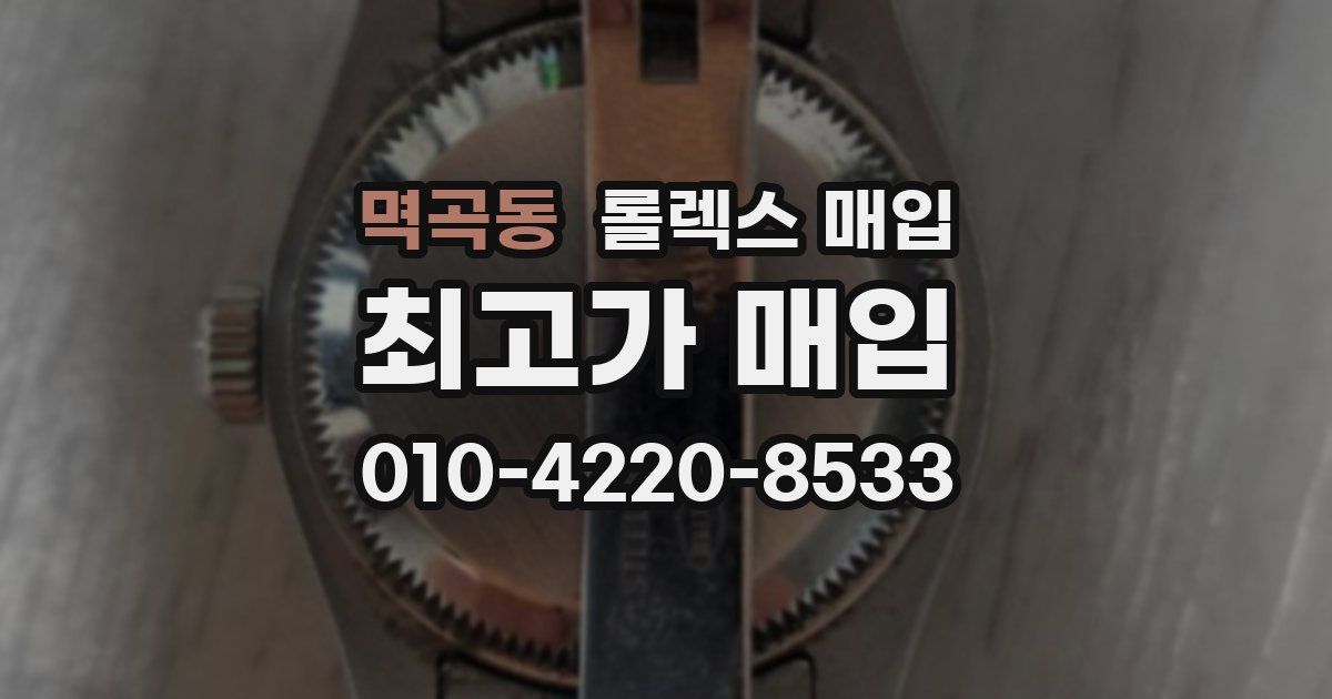 멱곡동 롤렉스 매입