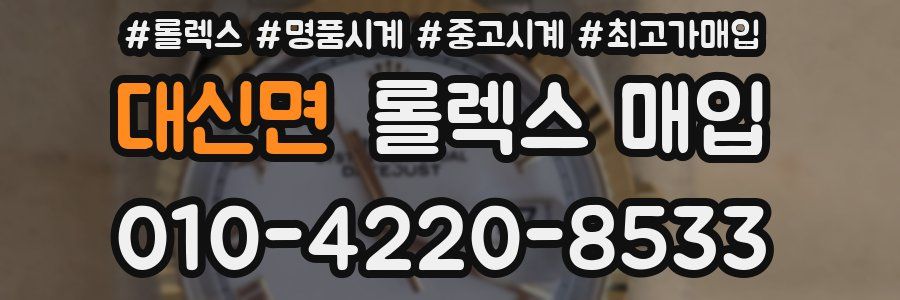 대신면 롤렉스 매입