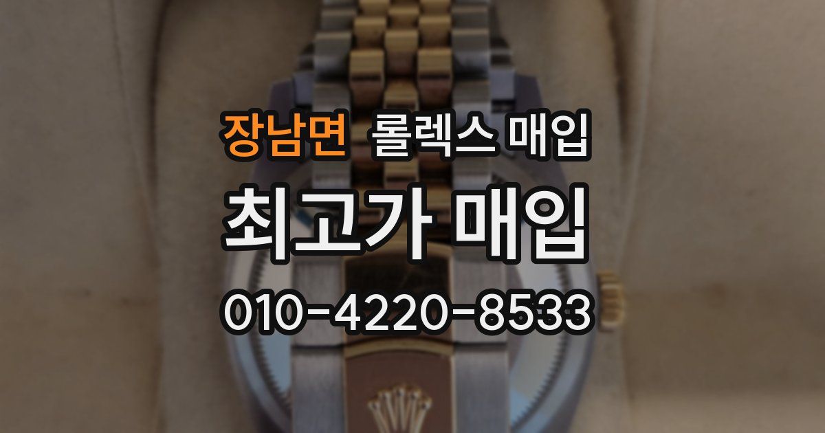 장남면 롤렉스 매입
