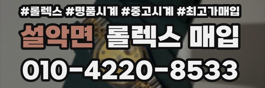 설악면 롤렉스 매입