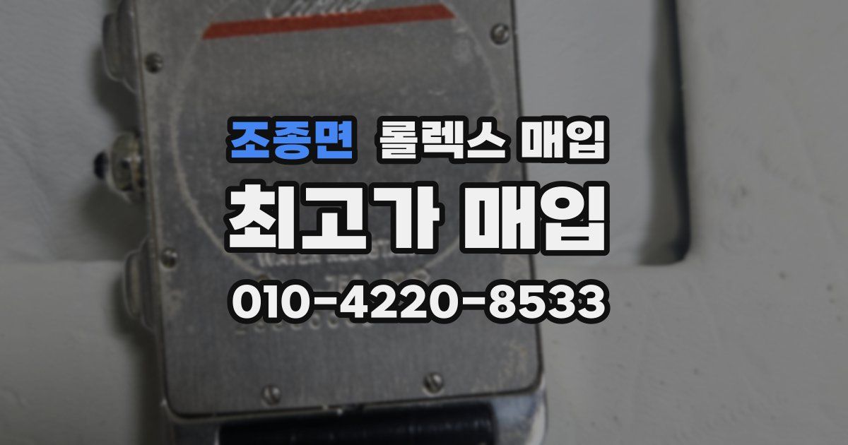 조종면 롤렉스 매입