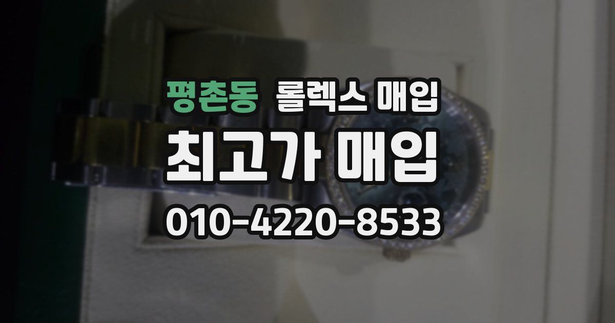 평촌동 롤렉스 매입