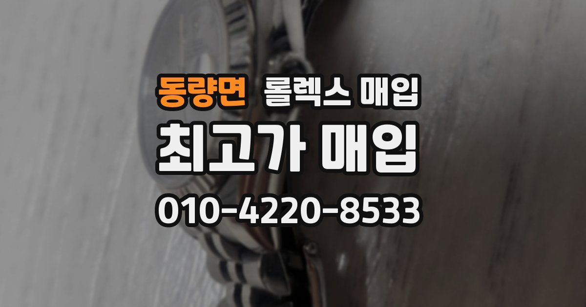 동량면 롤렉스 매입
