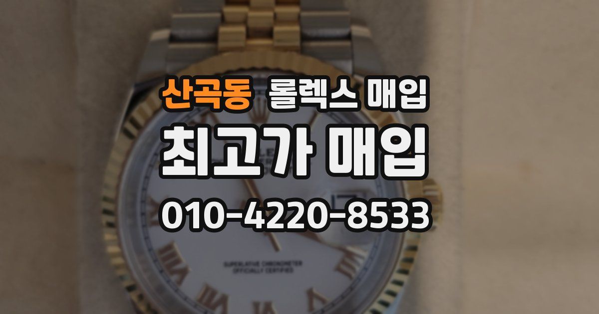 산곡동 롤렉스 매입