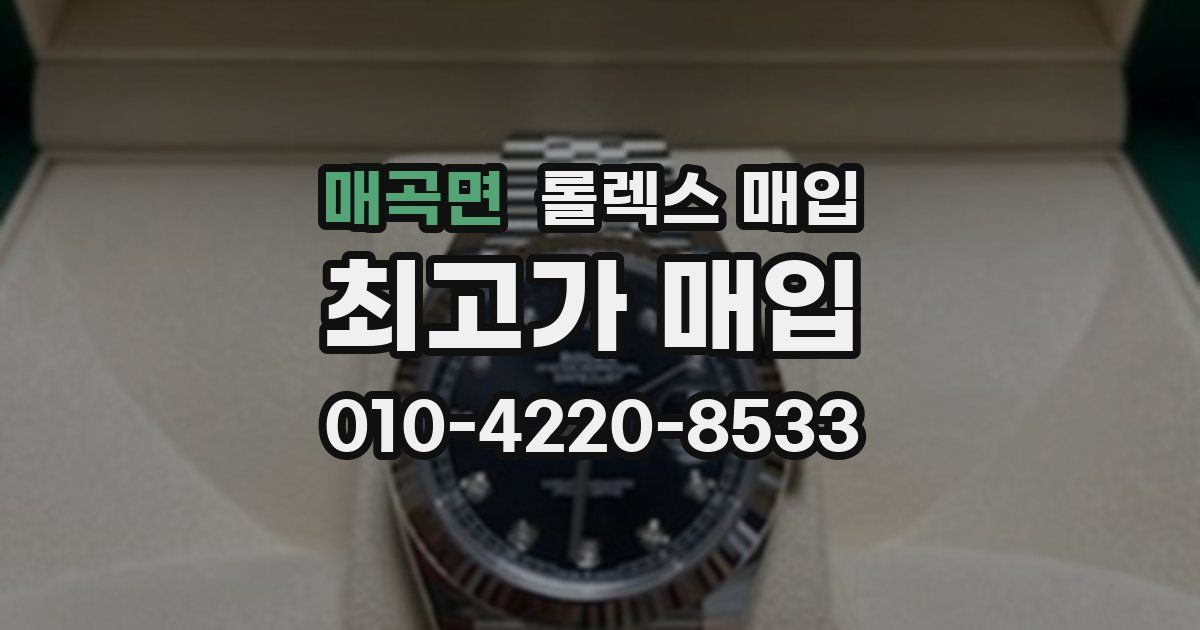 매곡면 롤렉스 매입
