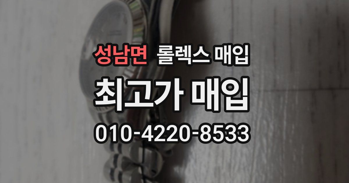 성남면 롤렉스 매입