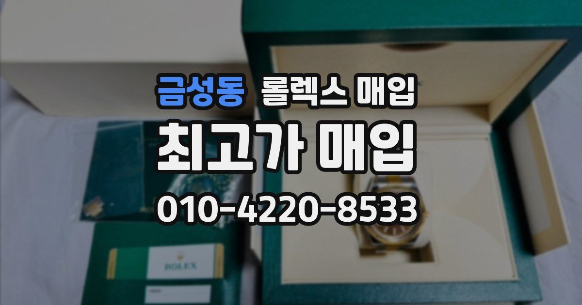 금성동 롤렉스 매입