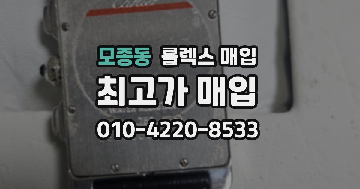 모종동 롤렉스 매입