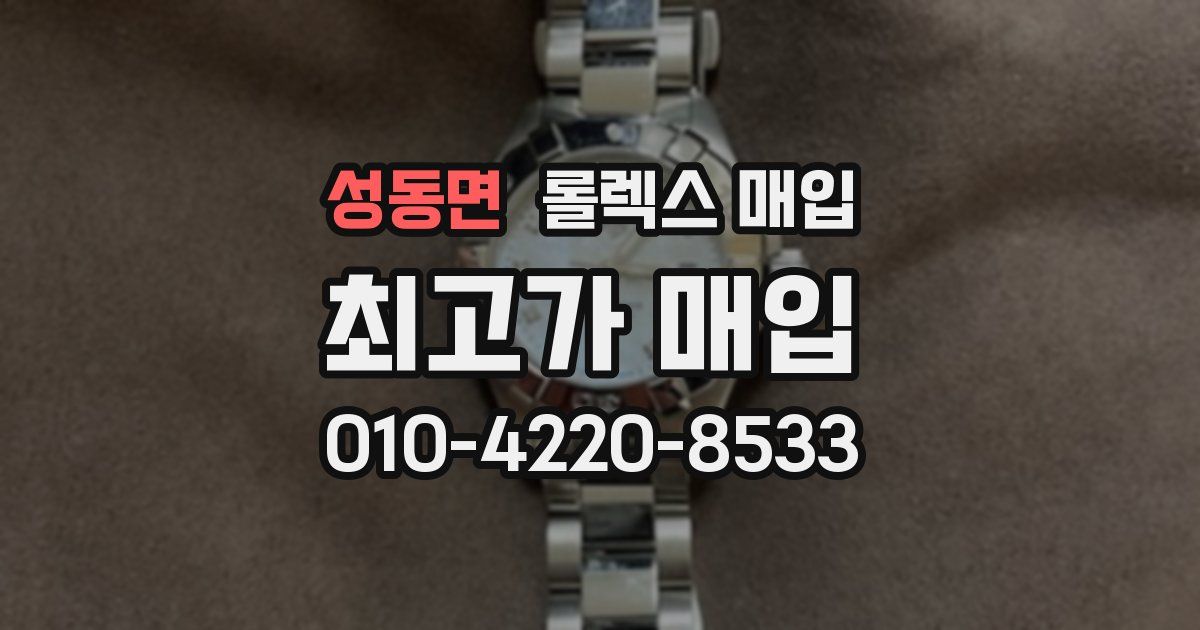 성동면 롤렉스 매입