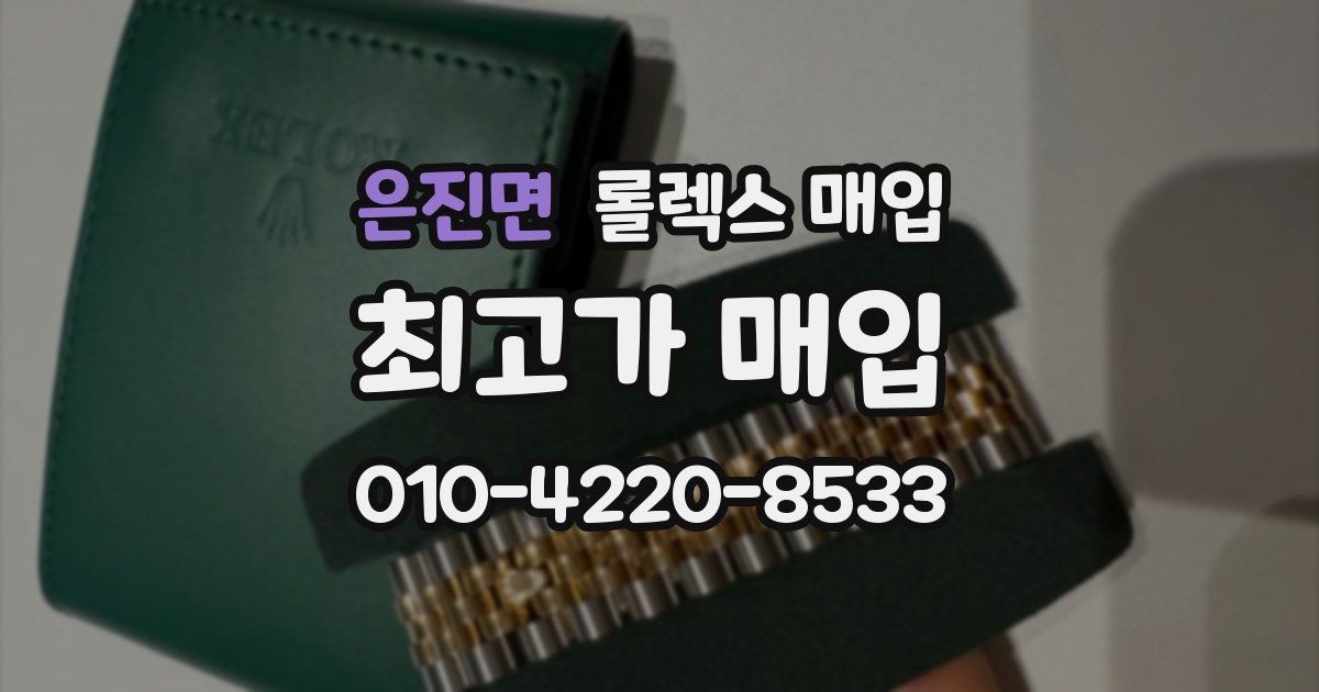은진면 롤렉스 매입