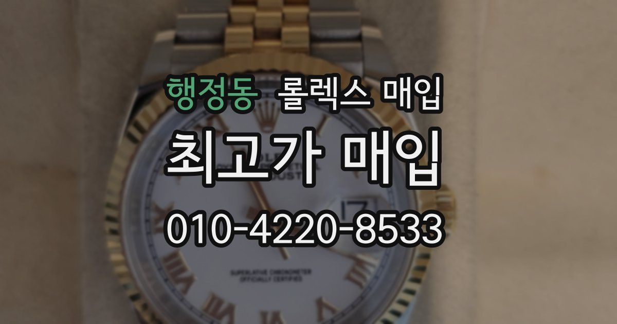 행정동 롤렉스 매입