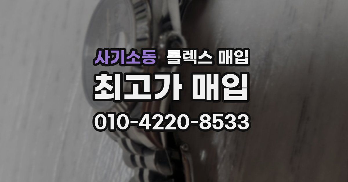 사기소동 롤렉스 매입