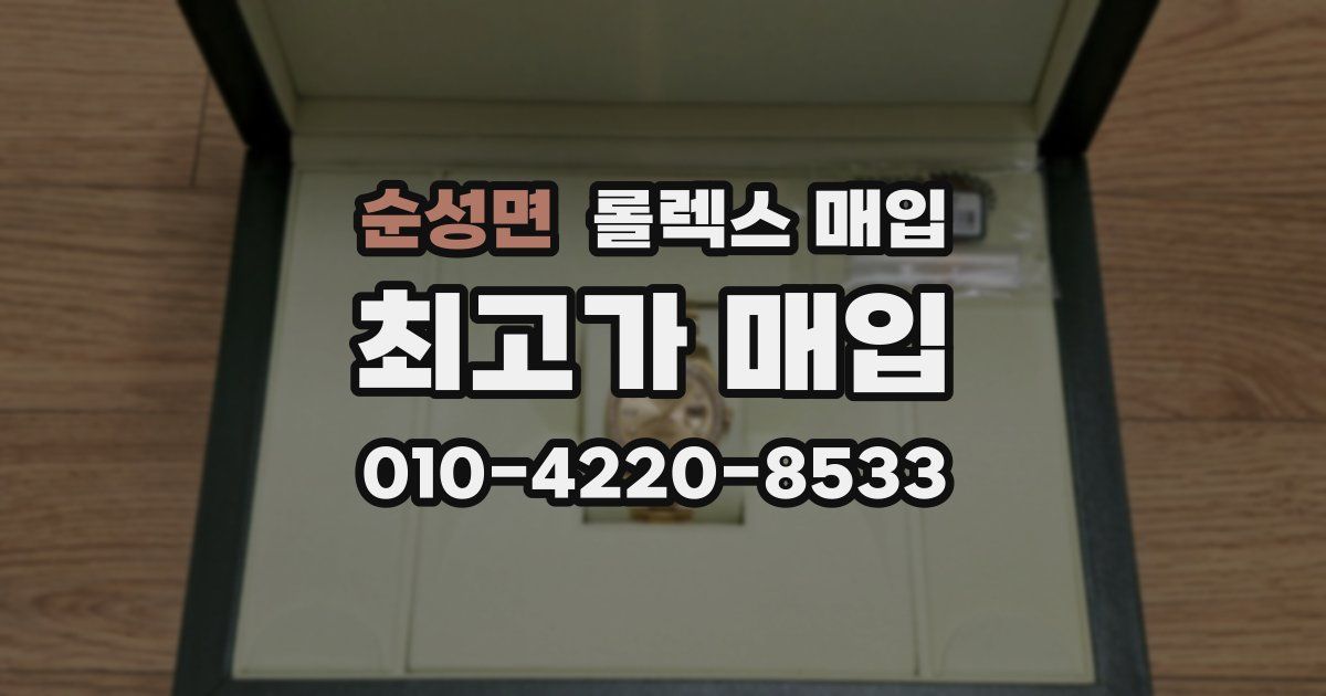 순성면 롤렉스 매입