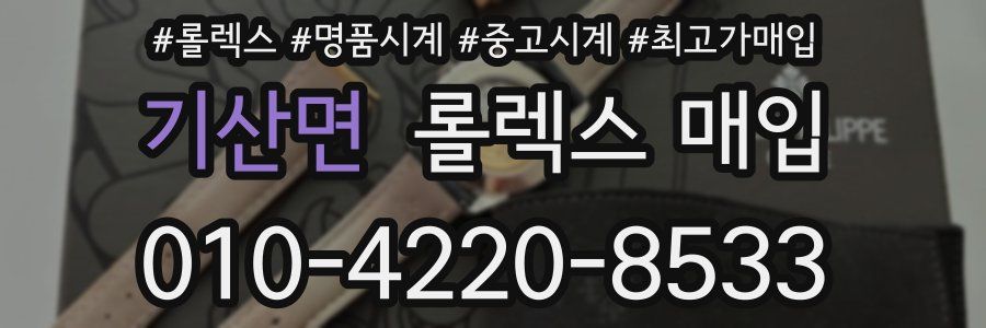 기산면 롤렉스 매입