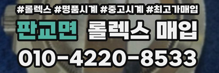 판교면 롤렉스 매입