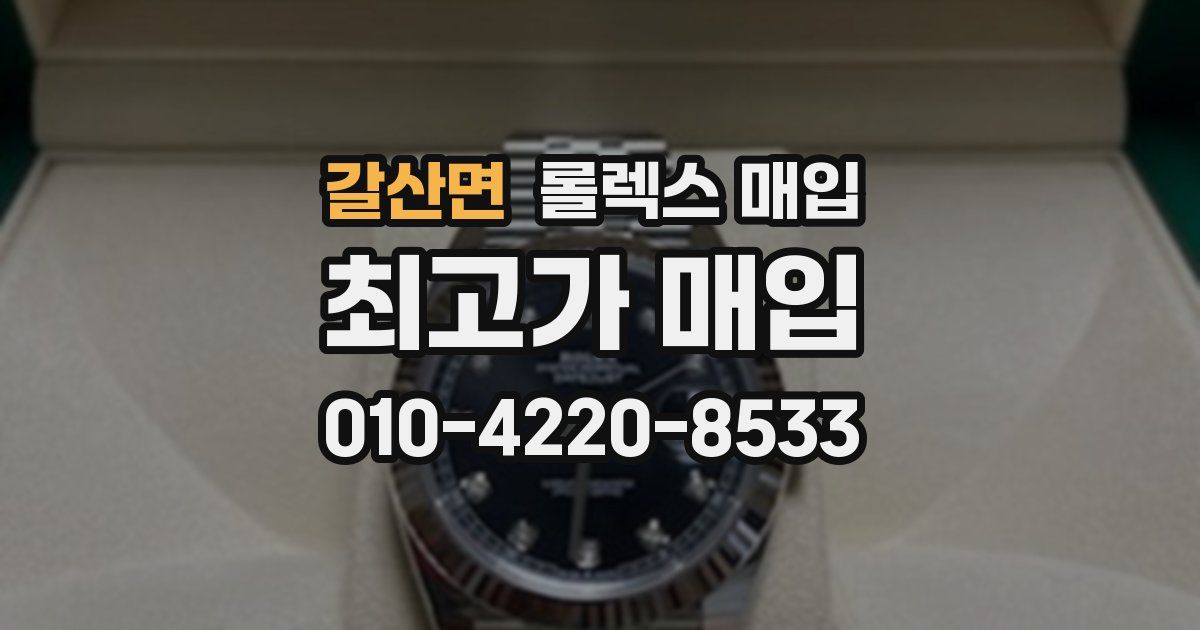 갈산면 롤렉스 매입