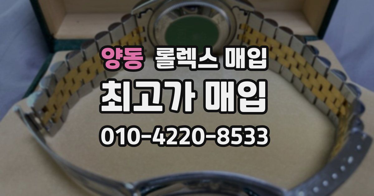 양동 롤렉스 매입